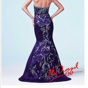 MacDuggal Deep Purple Mermaid Gown